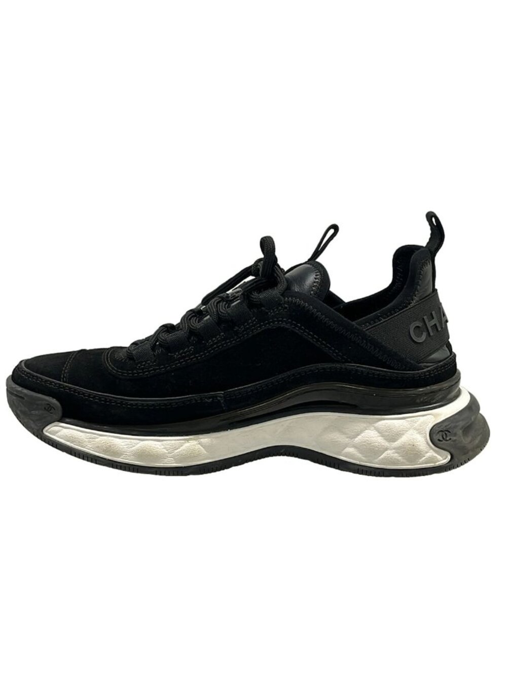 ★SOLD★ Chanel Sneakers 37 Black Leather - Picture 3 of 13
